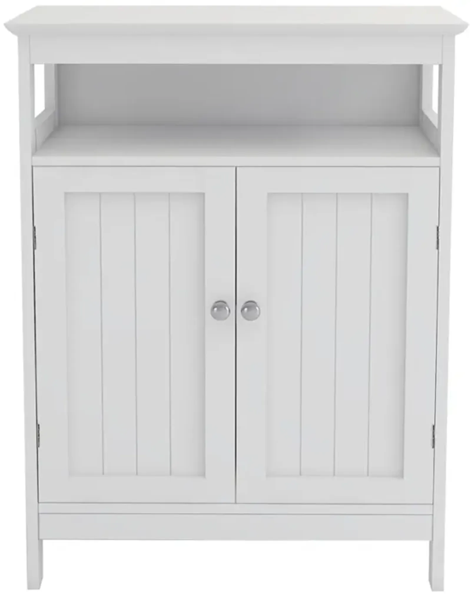 Bathroom standing storage with double shutter doors cabinet-White