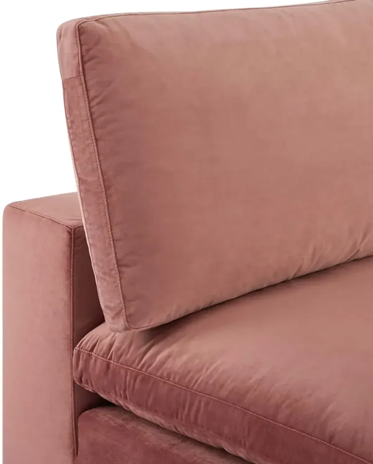 Commix Down Filled Overstuffed Performance Velvet Armless Chair