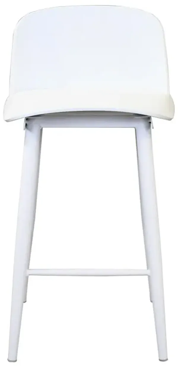 Moe's Home Collection LOOEY COUNTER STOOL WHITE-SET OF TWO