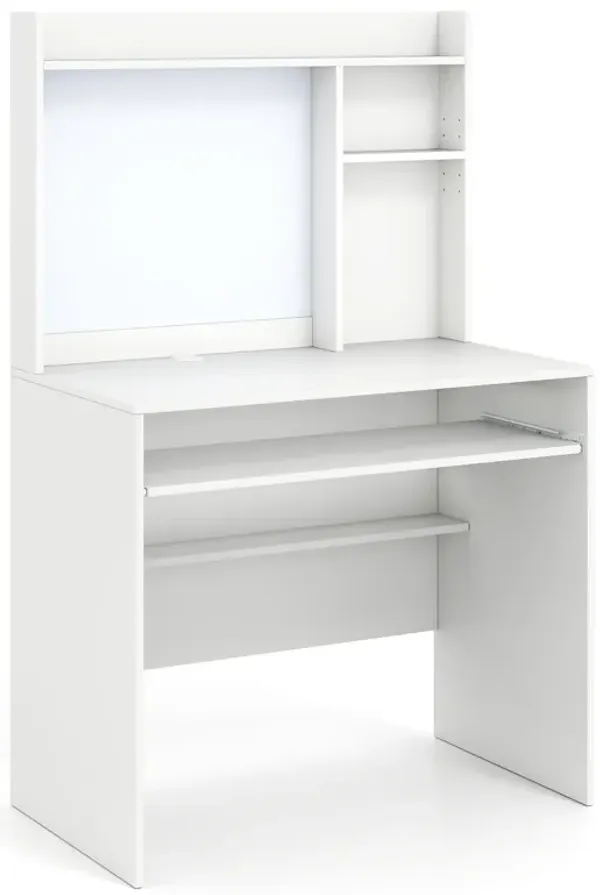 Compact Office Desk with Hutch and Magnetic Whiteboard for Productivity