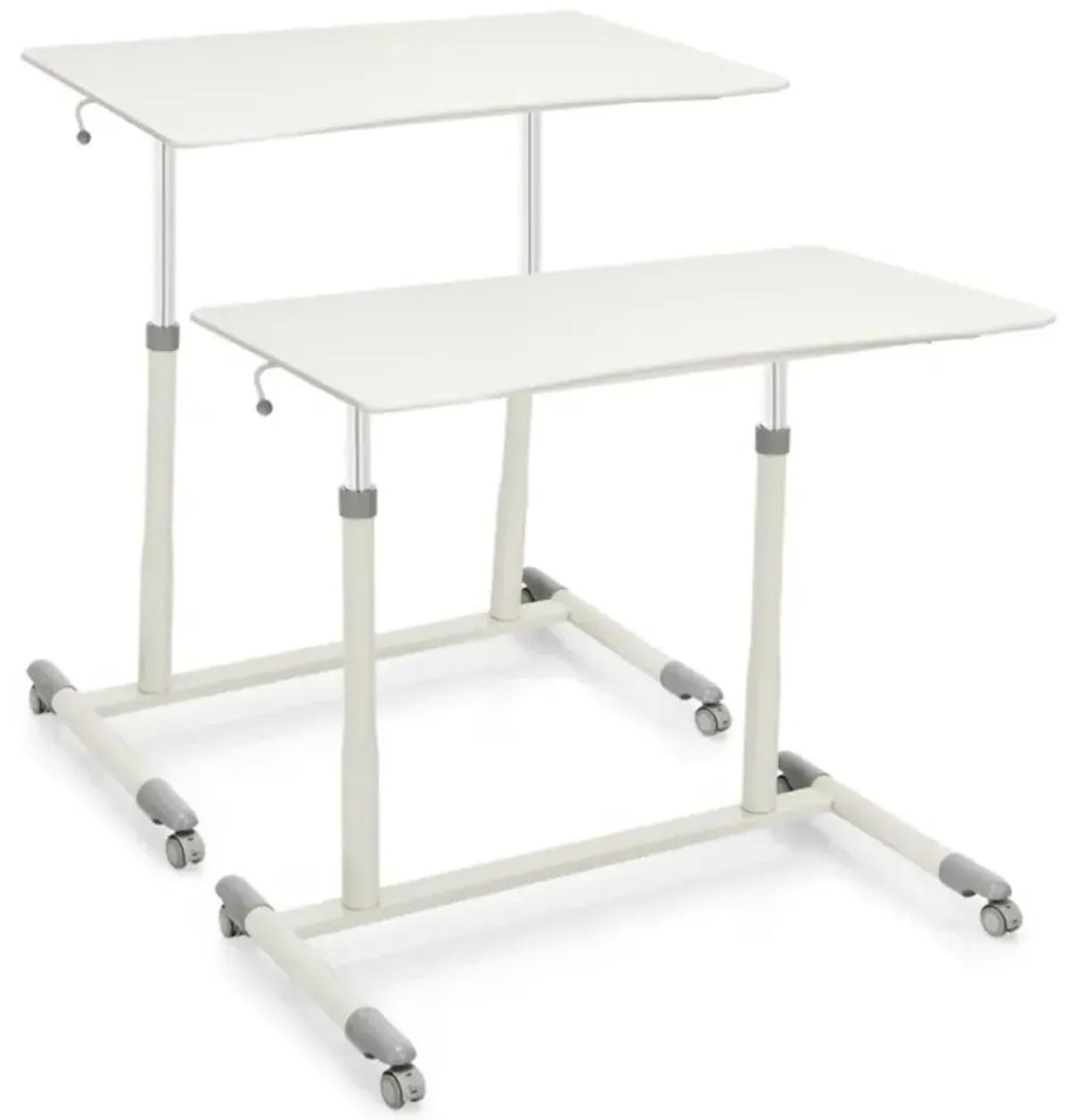 Hivvago Height Adjustable Computer Desk Sit to Stand Rolling Notebook Table