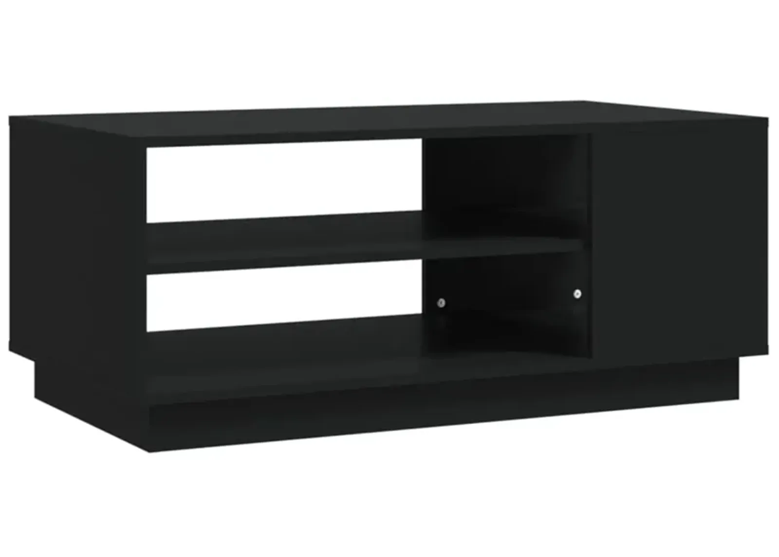 vidaXL Coffee Table Black 40.2"x21.7"x21.7" Chipboard