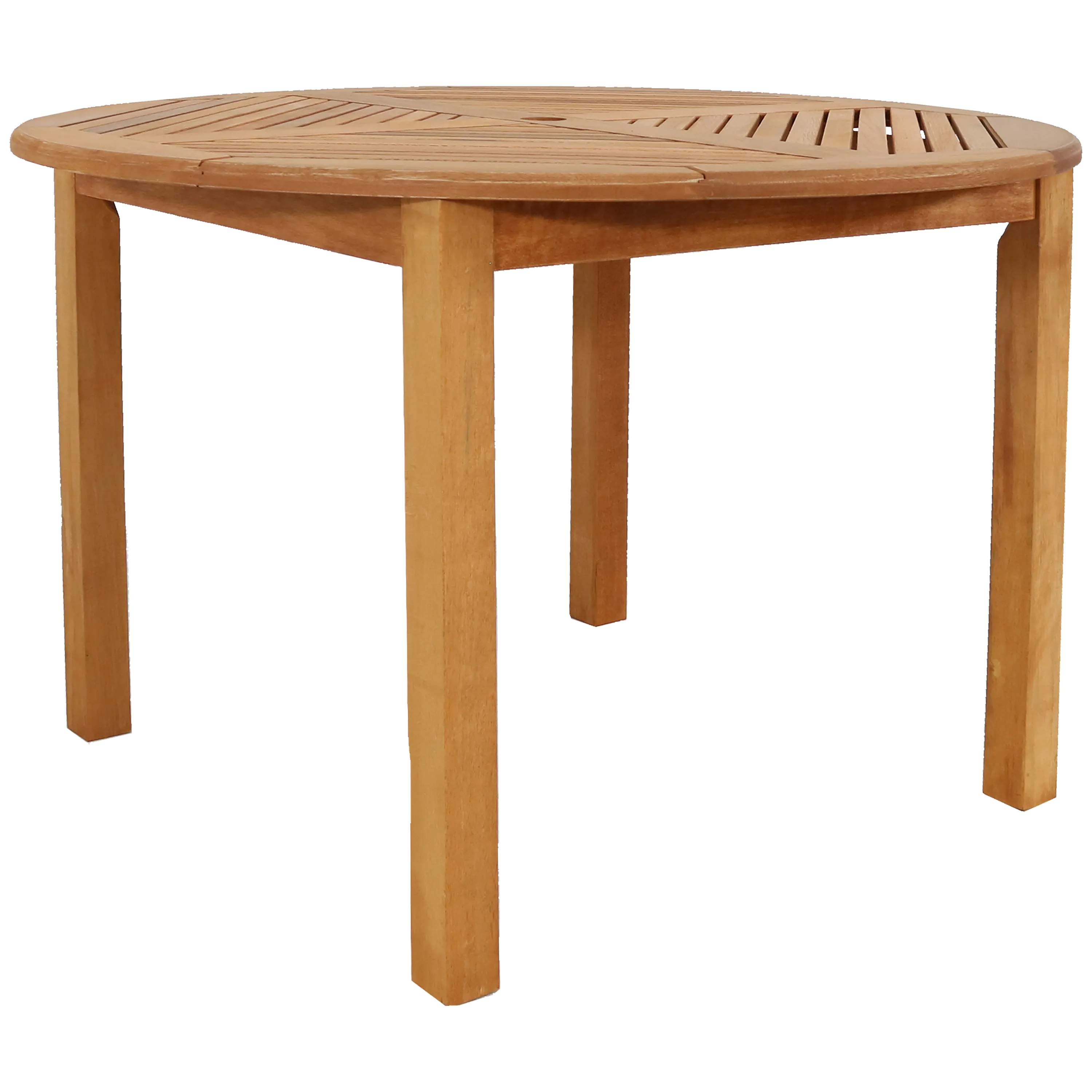 Sunnydaze 42.75 in Meranti Wood Round Patio Dining Table