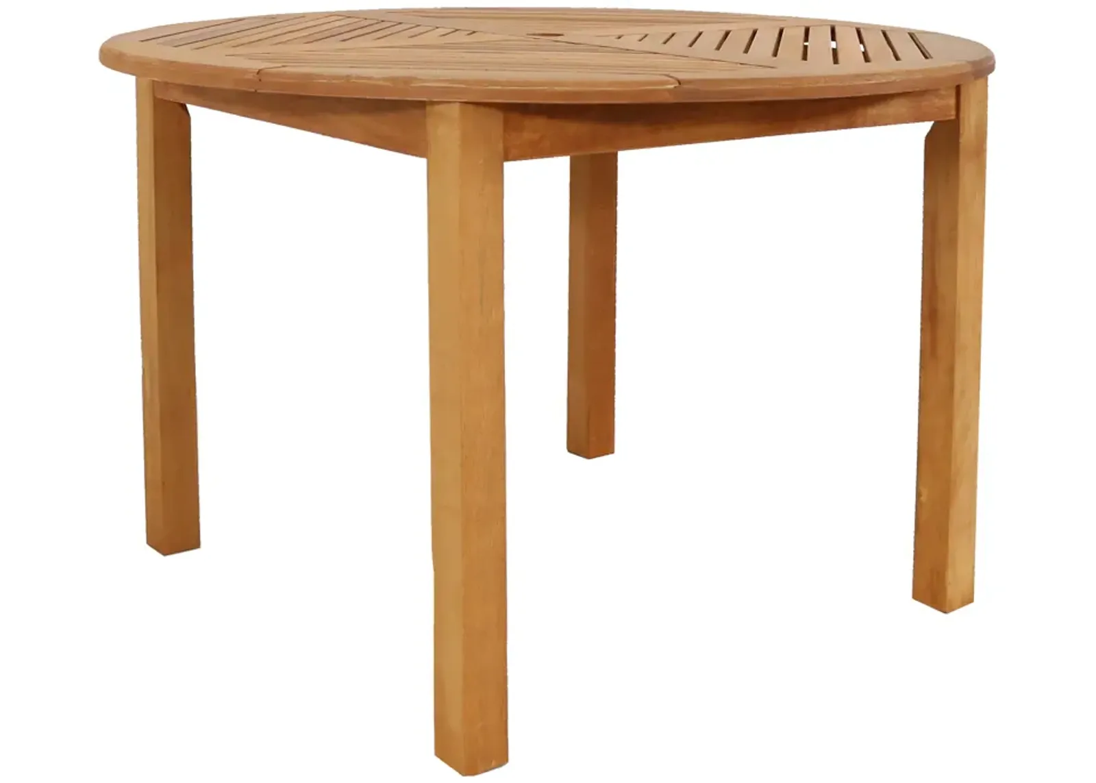 Sunnydaze 42.75 in Meranti Wood Round Patio Dining Table