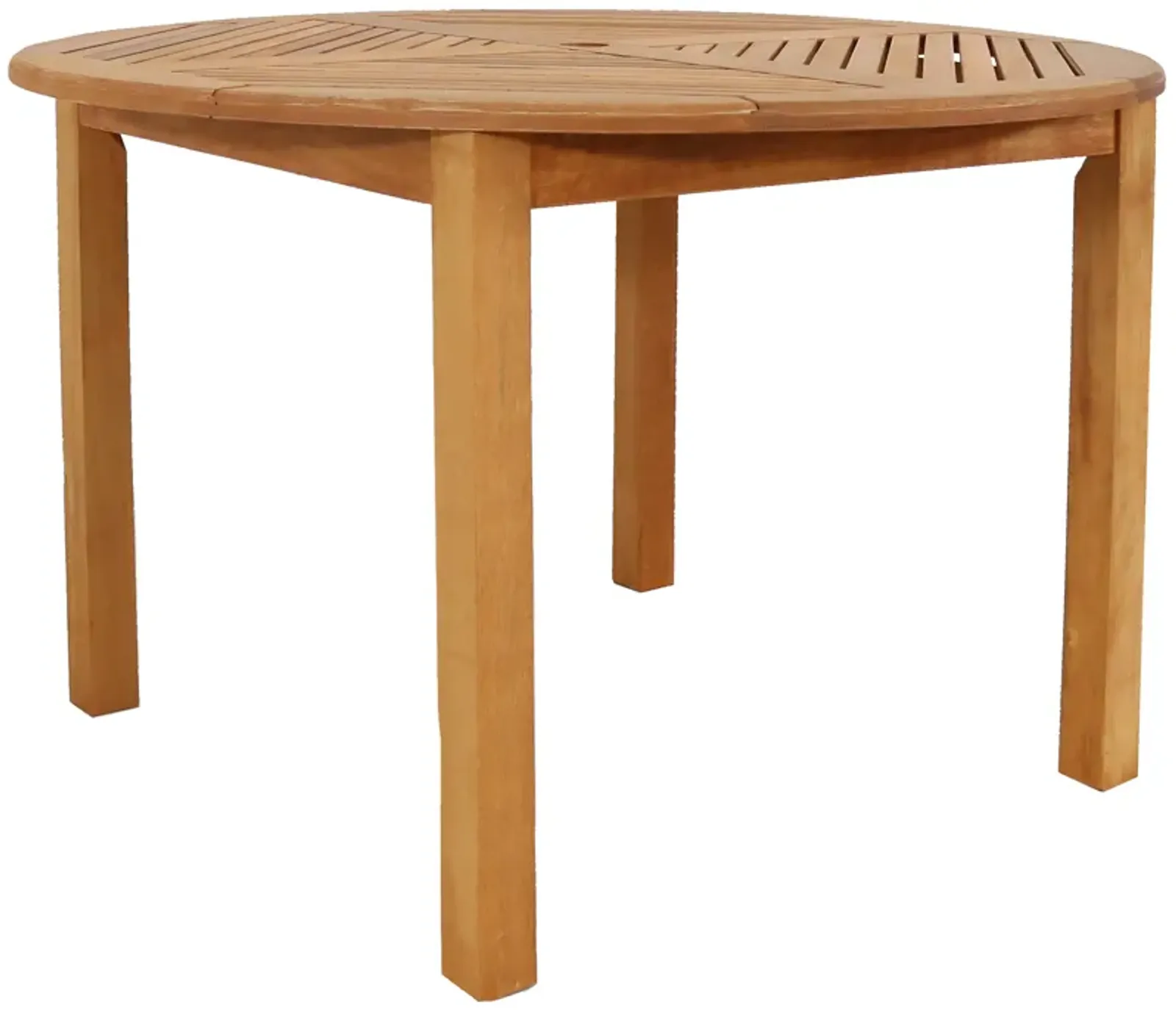 Sunnydaze 42.75 in Meranti Wood Round Patio Dining Table