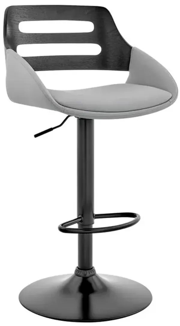 Hivvago 25 Inch Gray And Black Iron Swivel Low Back Adjustable Height Bar Chair