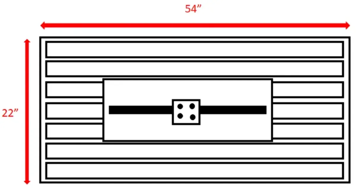 Living Source International 24'' x 54'' Rectangle Fire Pit Table with Hidden Fuel Tank