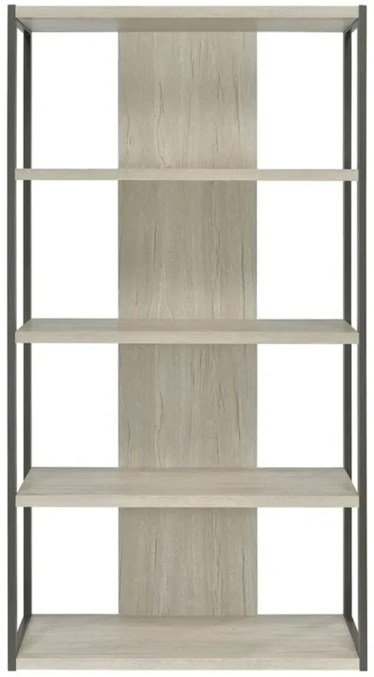 Loomis 4-shelf Bookcase Whitewashed Grey