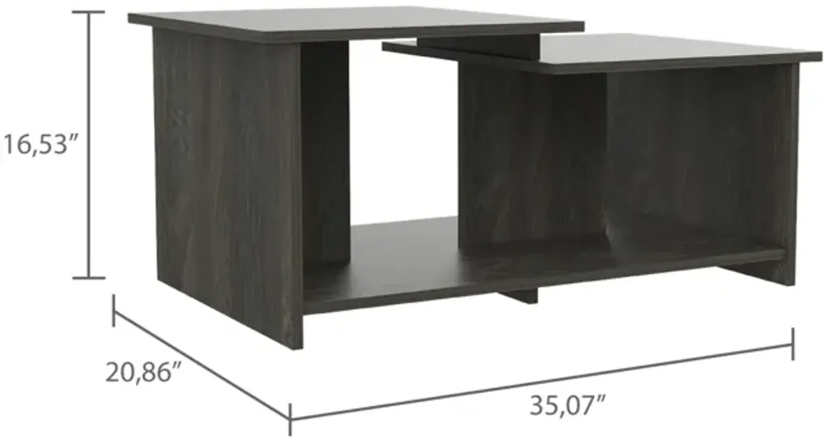 Wema 3 Coffee Table, Lower Open Shelf - Espresso