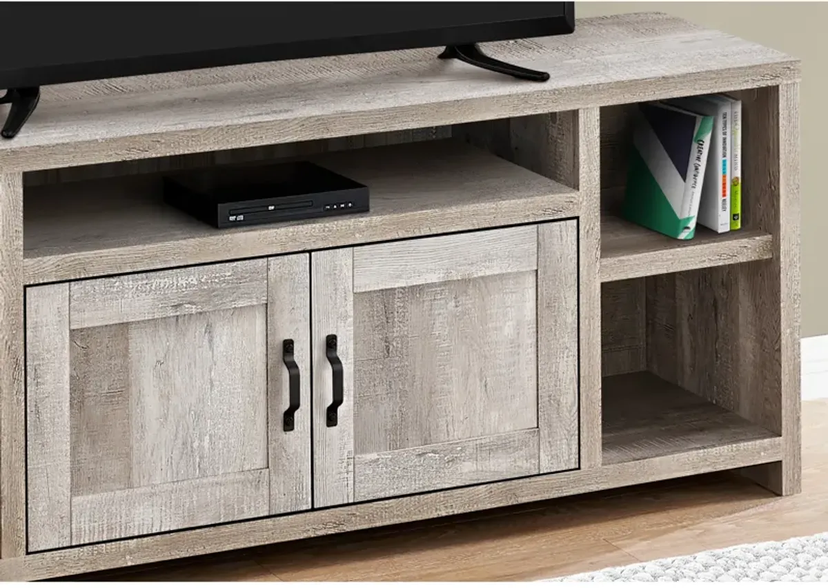 Monarch Specialties I 2742 Tv Stand, 60 Inch, Console, Media Entertainment Center, Storage Cabinet, Living Room, Bedroom, Laminate, Beige, Transitional