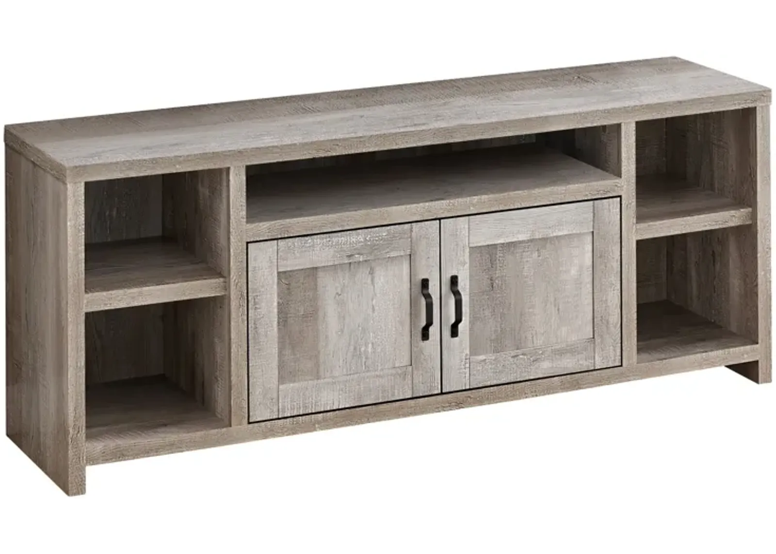 Monarch Specialties I 2742 Tv Stand, 60 Inch, Console, Media Entertainment Center, Storage Cabinet, Living Room, Bedroom, Laminate, Beige, Transitional