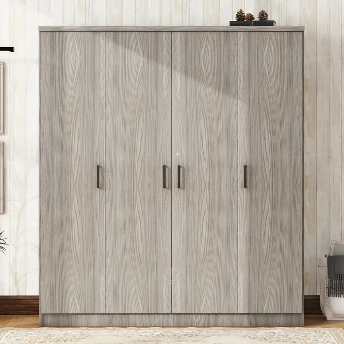 Merax 4-Door Wardrobe with 1 Drawer