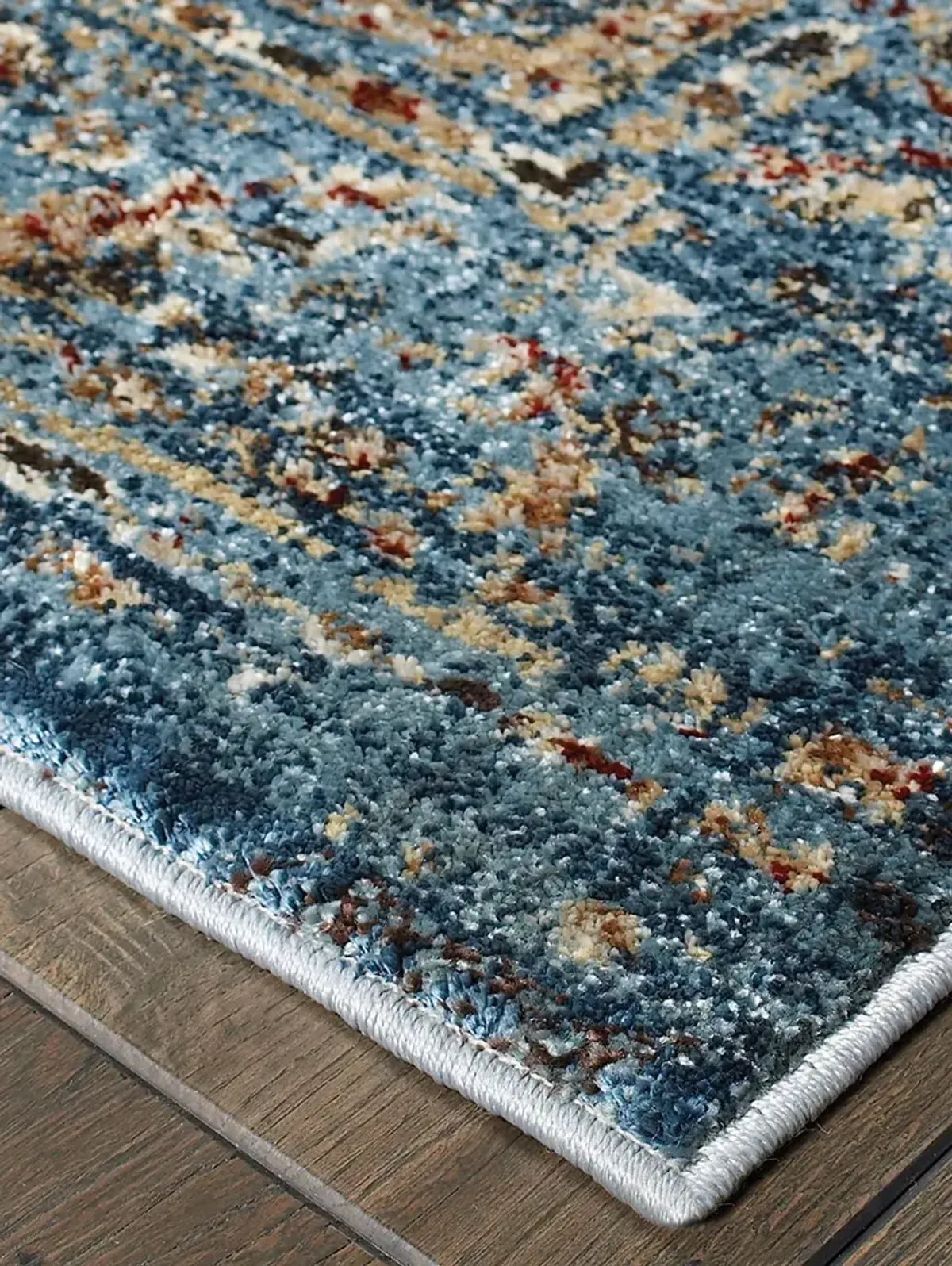 Empire 6'7" x 9'6" Blue Rug