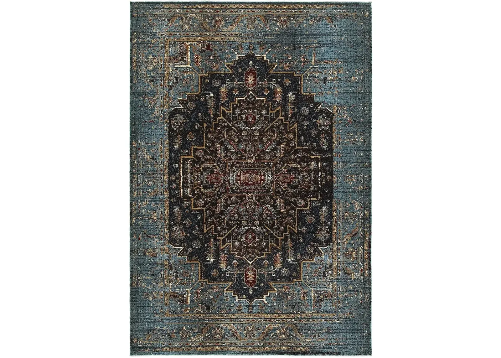 Empire 6'7" x 9'6" Blue Rug