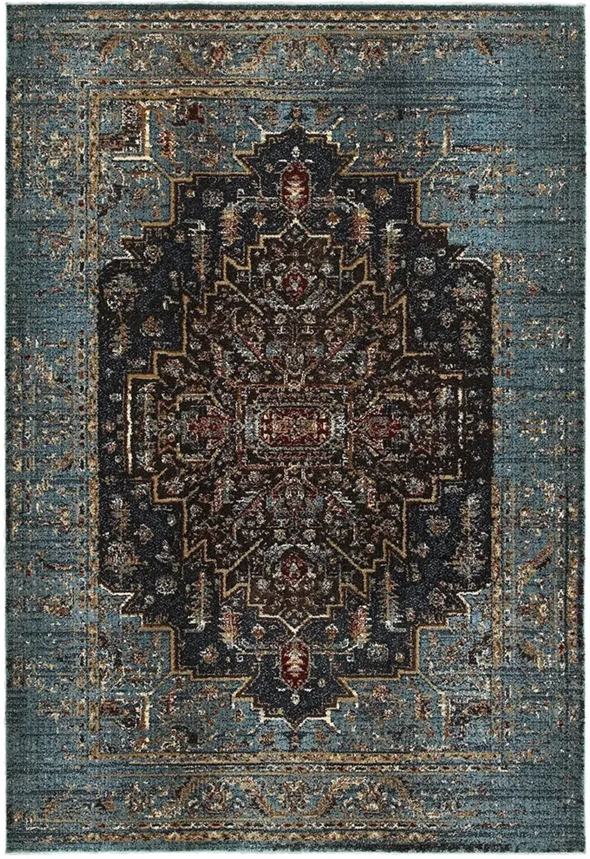 Empire 6'7" x 9'6" Blue Rug