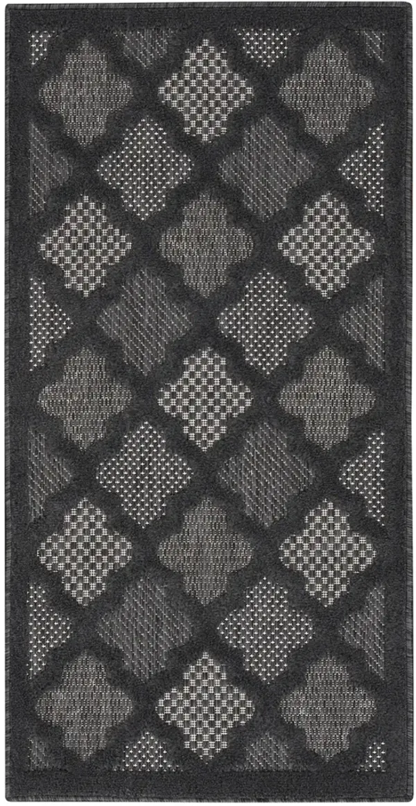 Easy Care NES01 Charcoal/Black 3' x 5' Rug