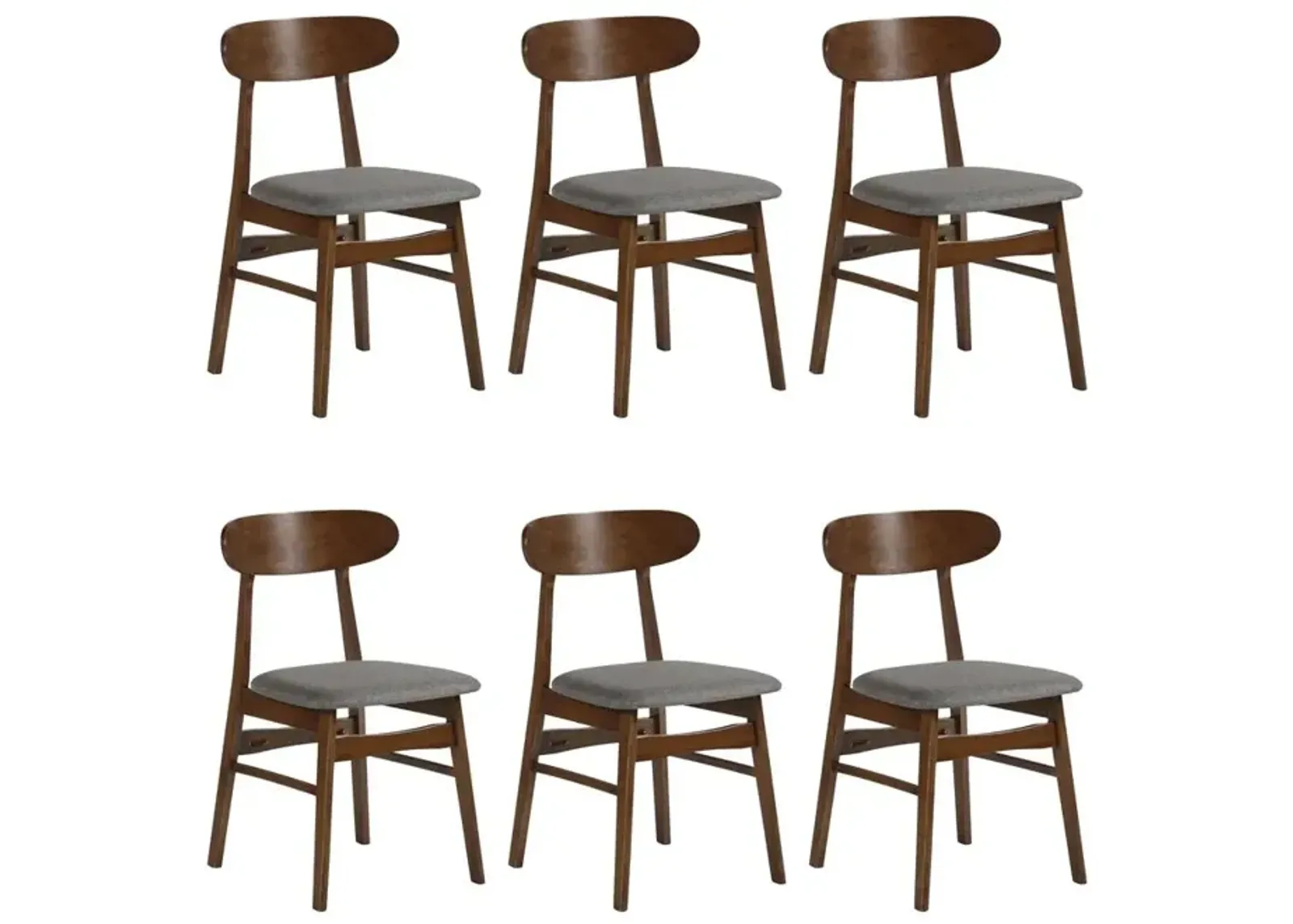 New Classic Furniture Morocco Dark Gray Solid Wood Dining Chair (Set of 6)