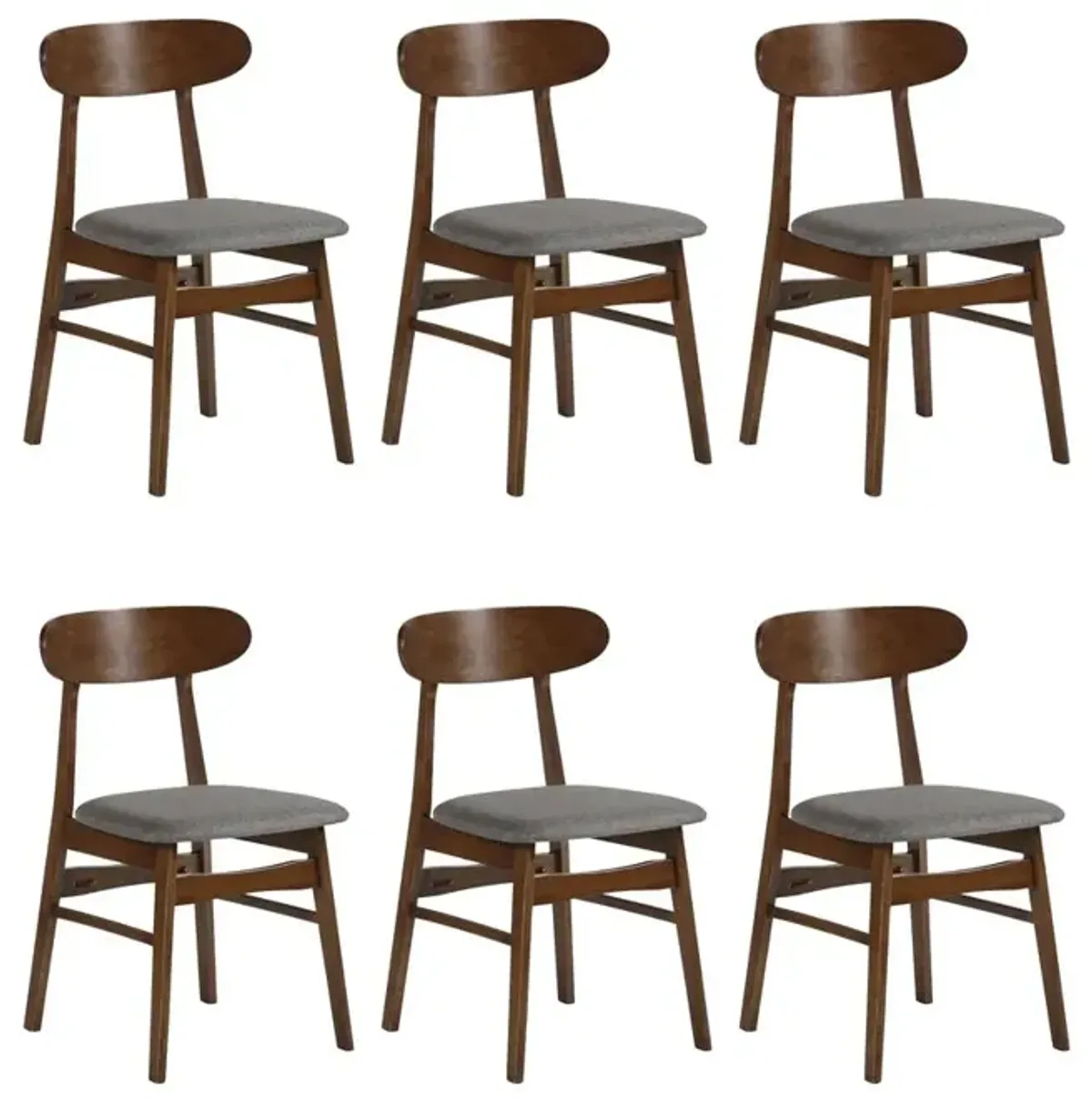 New Classic Furniture Morocco Dark Gray Solid Wood Dining Chair (Set of 6)