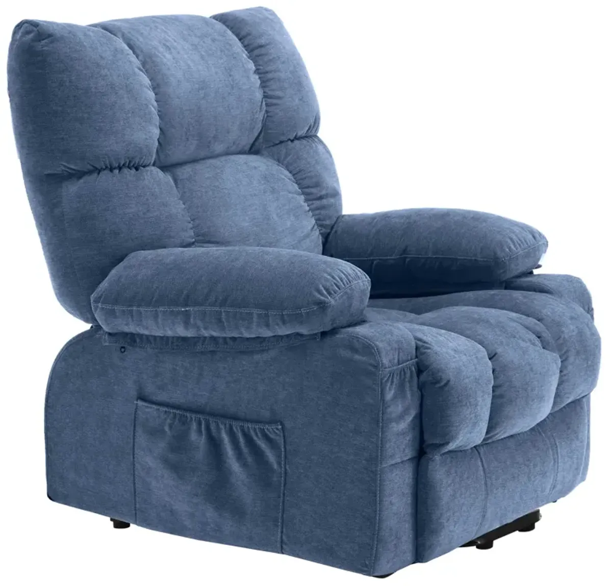 42 in. W Polyester Blend Recliner with Remote Control, Tufted and Storage