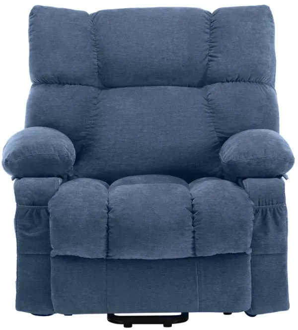 42 in. W Polyester Blend Recliner with Remote Control, Tufted and Storage