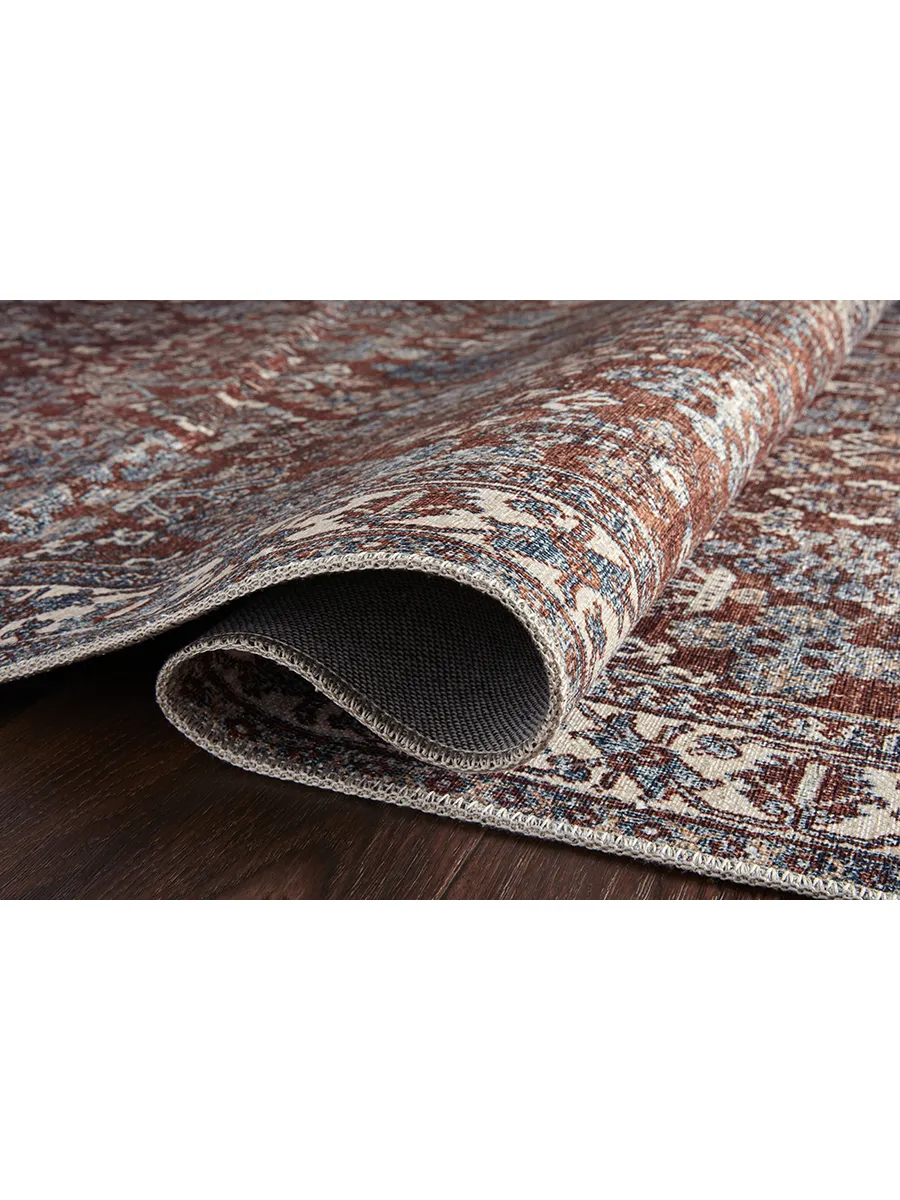 Lenna LEA04 Brick/Sky 7'6" x 9'6" Rug