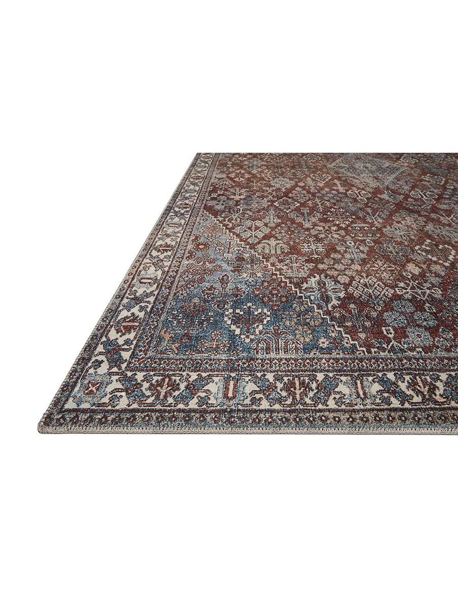 Lenna LEA04 Brick/Sky 7'6" x 9'6" Rug