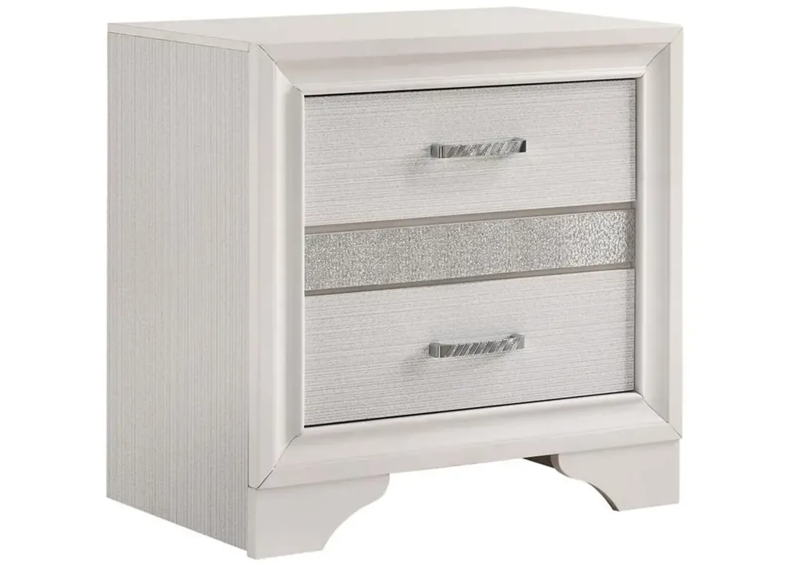 Miranda 2-drawer Nightstand Tray White