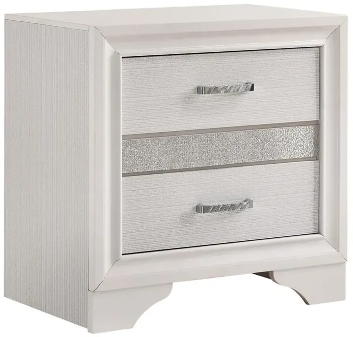 Miranda 2-drawer Nightstand Tray White