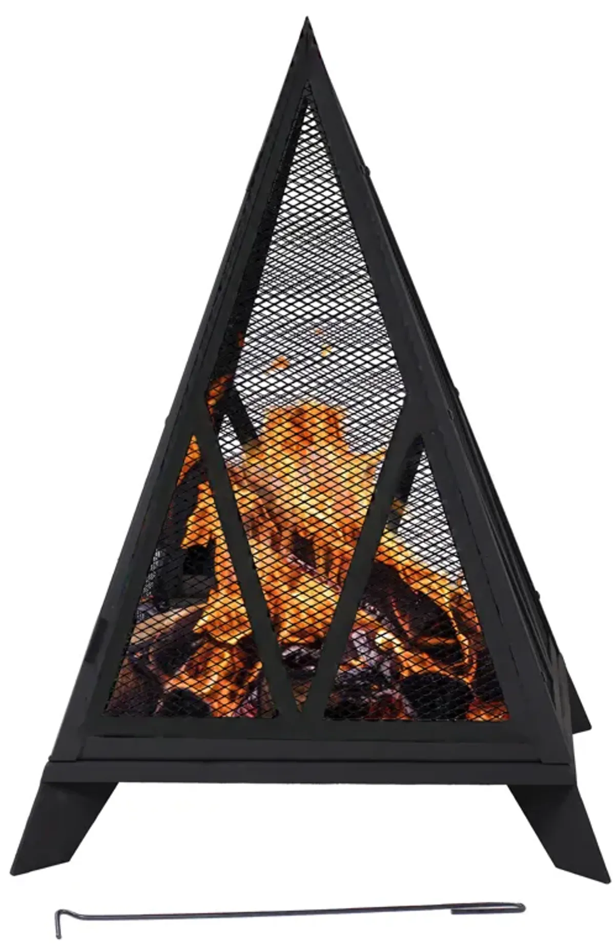 Sunnydaze Majestic Pyramid Heavy-Duty Steel Outdoor Fire Pit