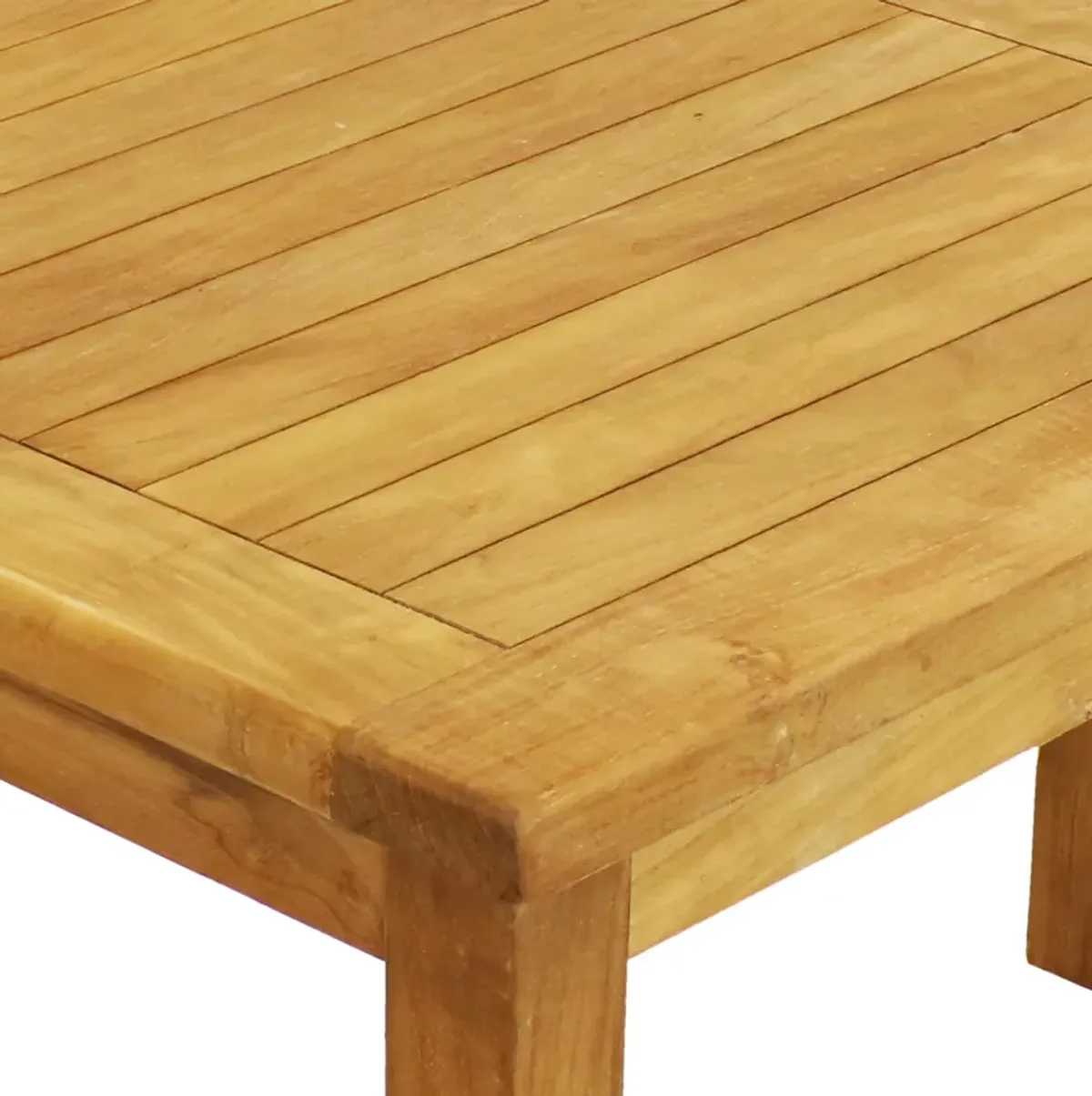 Sunnydaze 47.25 in Solid Teak Rectangular Patio Dining Table