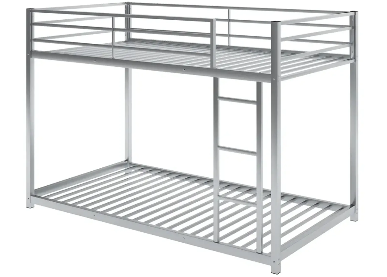 Merax Twin over Twin Metal Low Bunk Bed with Ladder