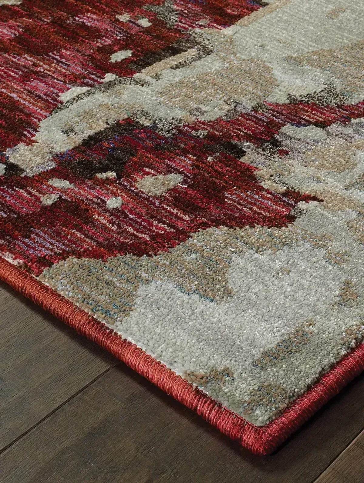 Evolution 3'3" x 5'2" Red Rug