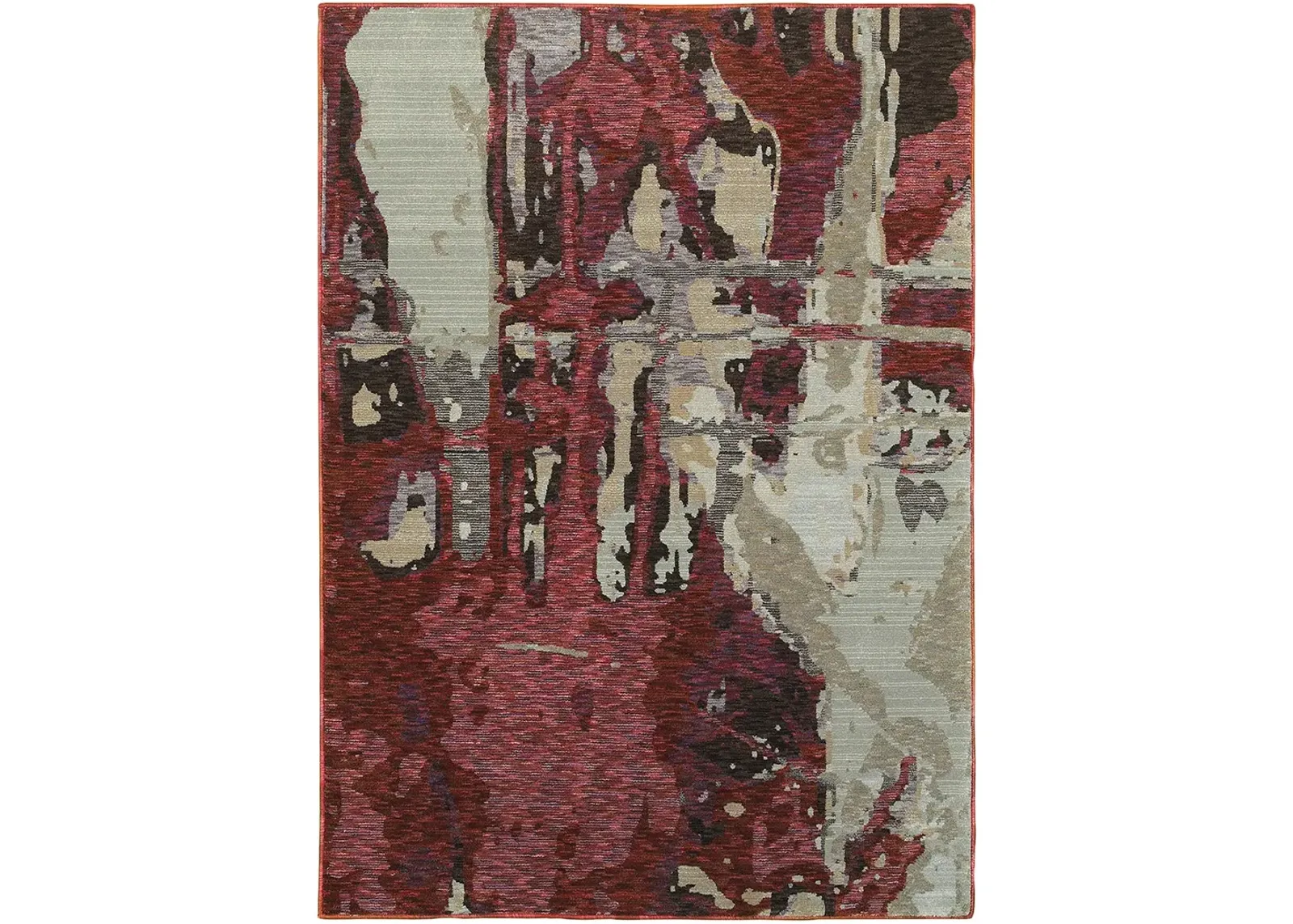 Evolution 3'3" x 5'2" Red Rug