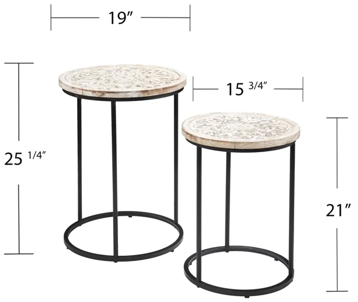 Swendland Round Accent Tables 2pc Set