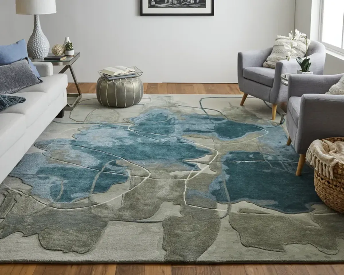 Anya 8885F Blue/Gray/Ivory 10' x 14' Rug