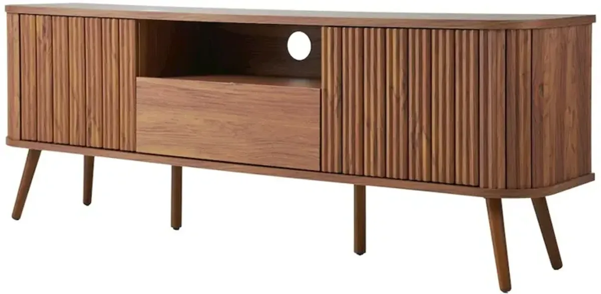 Jonathan Y Damien Farmhouse Curved TV Stand