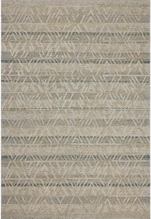 Elias Fog/Natural 2'6" x 9'9" Runner Rug