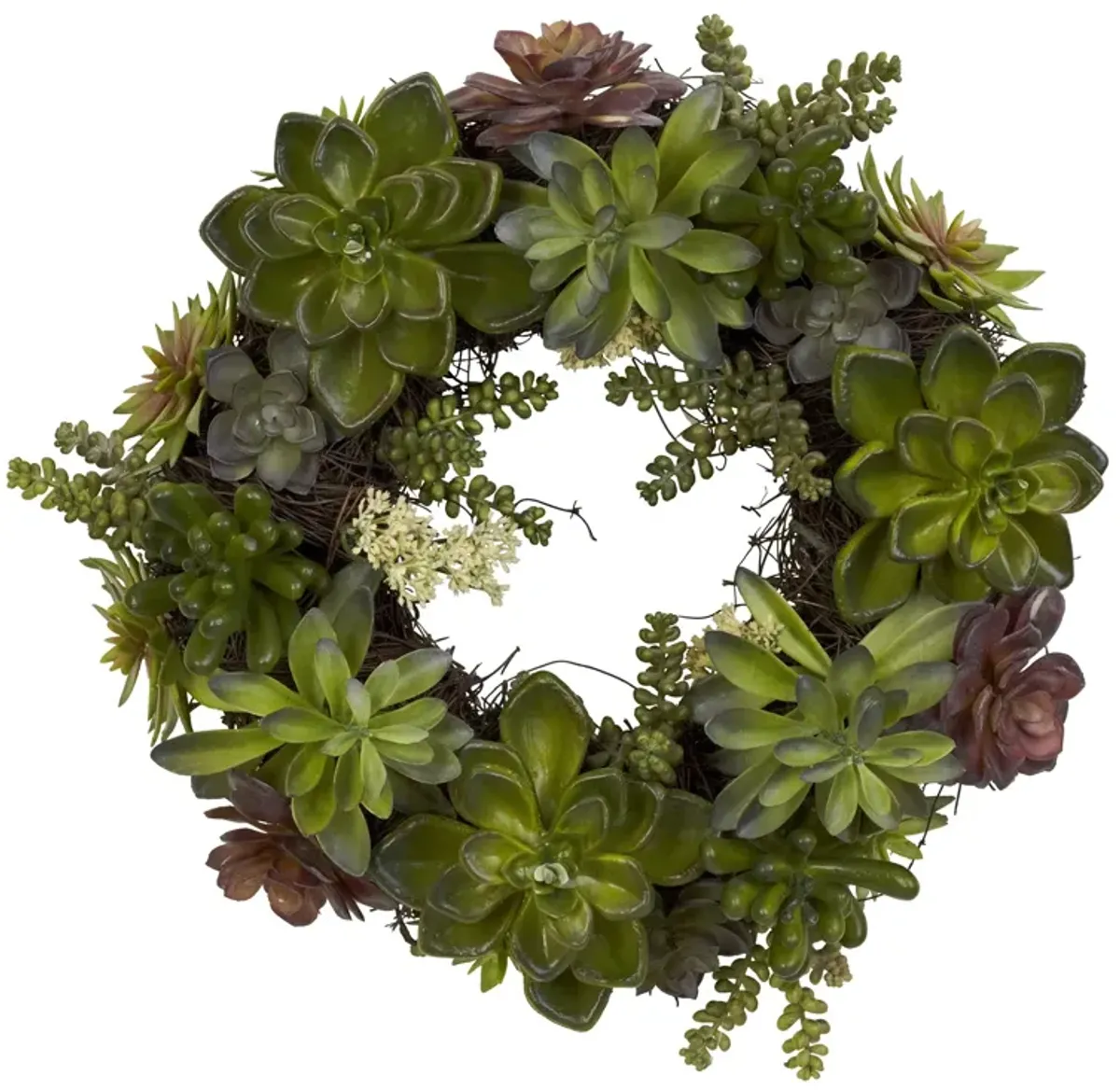 HomPlanti 20" Succulent Wreath