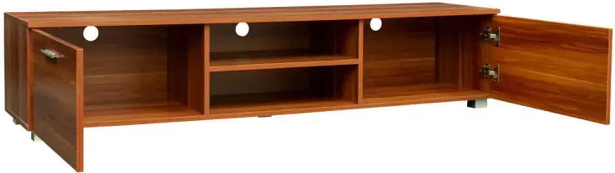 Walnut TV Stand For 70 Inch TV Stands, Media Console Entertainment Center Television Table