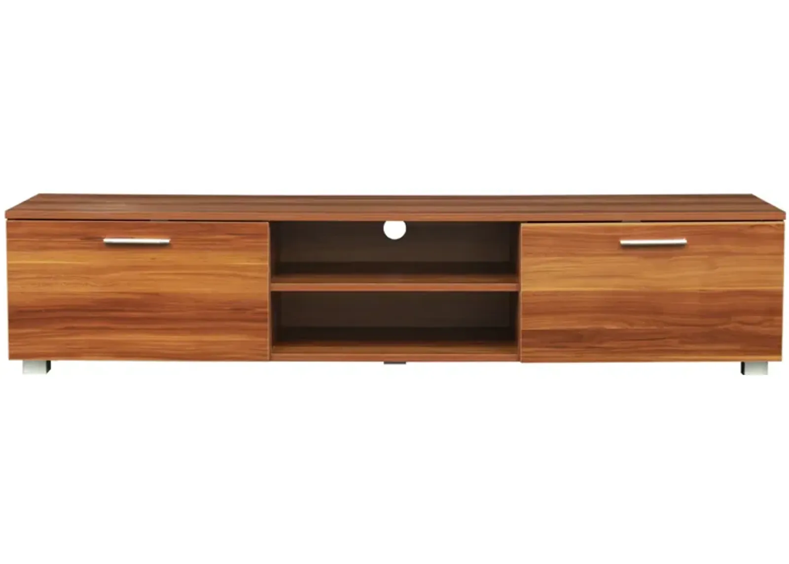 Walnut TV Stand For 70 Inch TV Stands, Media Console Entertainment Center Television Table