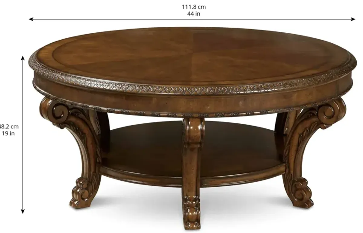 Old World Round Cocktail Table