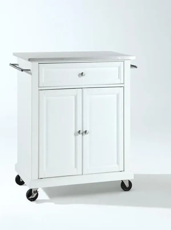 Compact Stainless Steel Top Kitchen Cart