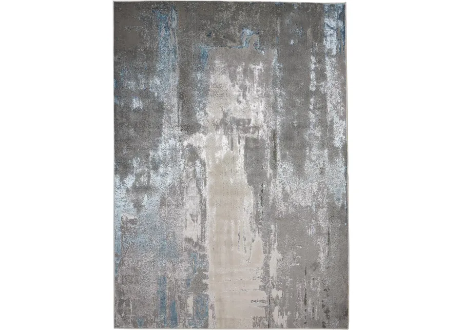 Azure 3406F Gray/Ivory/Blue 10' x 13'2" Rug