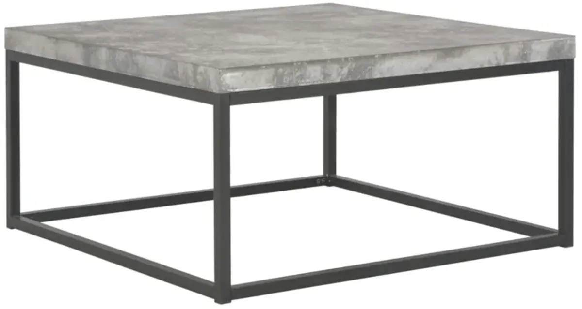 vidaXL Coffee Table 29.5"x29.5"x15" Concrete Look