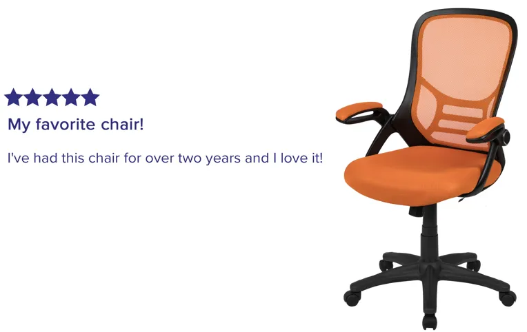 Porter High Back   Mesh Ergonomic Swivel Office Chair with Frame and Flip-up Arms