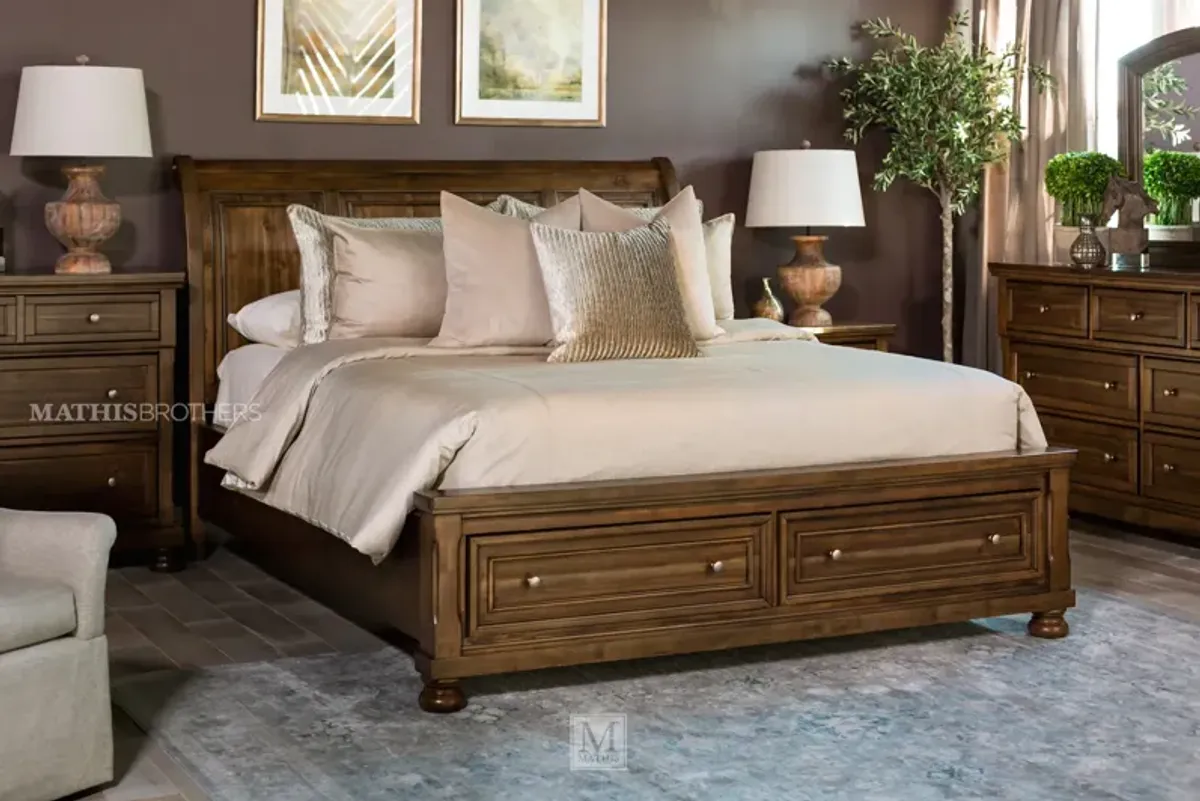 Flynnter Paneled Sleigh Storage Queen Bed