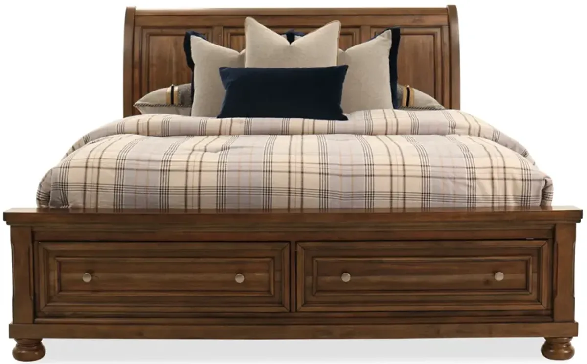 Flynnter Paneled Sleigh Storage Queen Bed