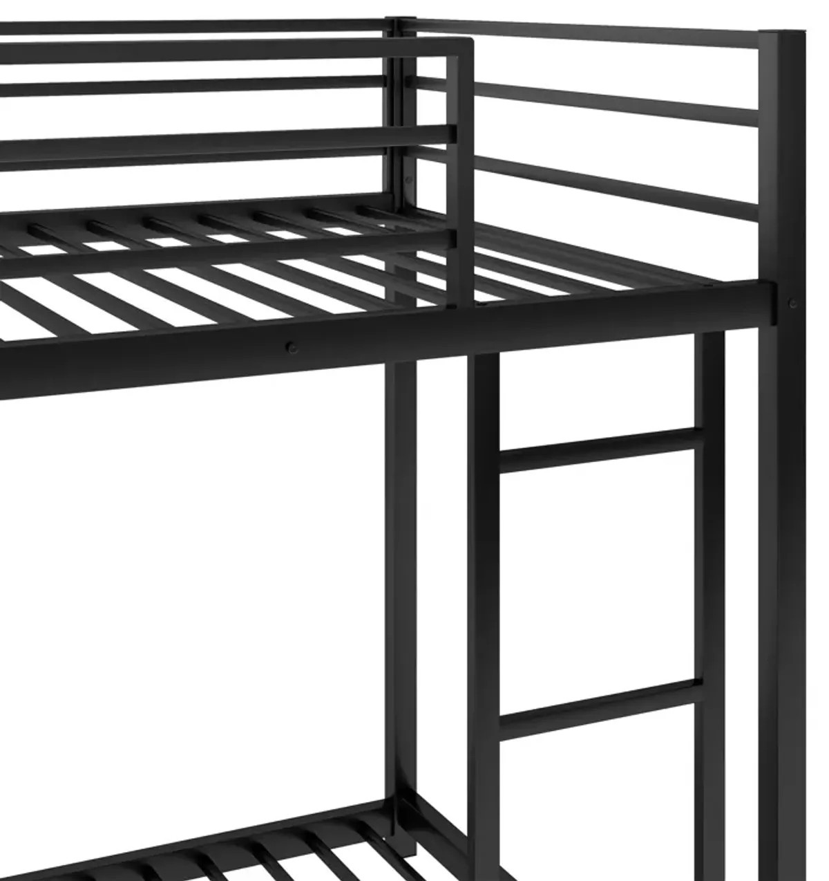 Merax Twin over Twin Metal Low Bunk Bed with Ladder