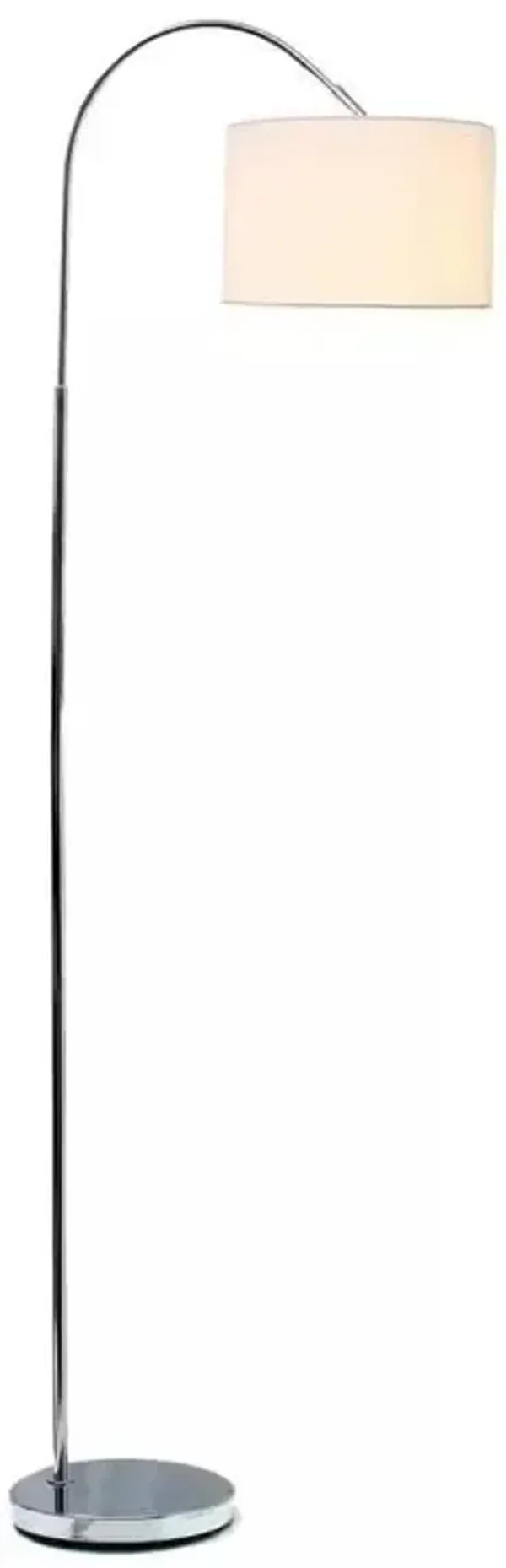 Modern Mid-Century Floor Lamp with Drum Shade for Living Room or Bedroom