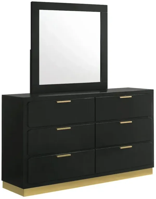 Coaster Co. of America Caraway 6-drawer Dresser with Mirror Black